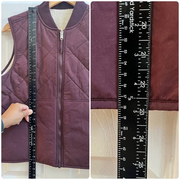 North Face Women’s Cuchillo Reversible Sherpa Lined Vest Medium Root Brown - Picture 8 of 13